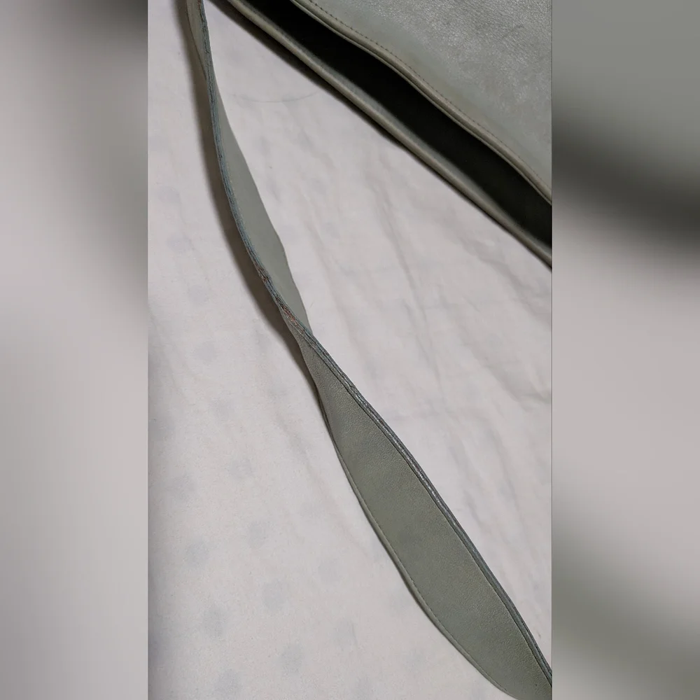 Vintage Coach leather soho zip boho shoulder bag aqua green M6H-4161,made in USA - Picture 10 of 16